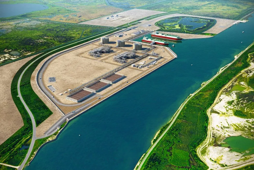 Schematic of Port Arthur LNG in the US.