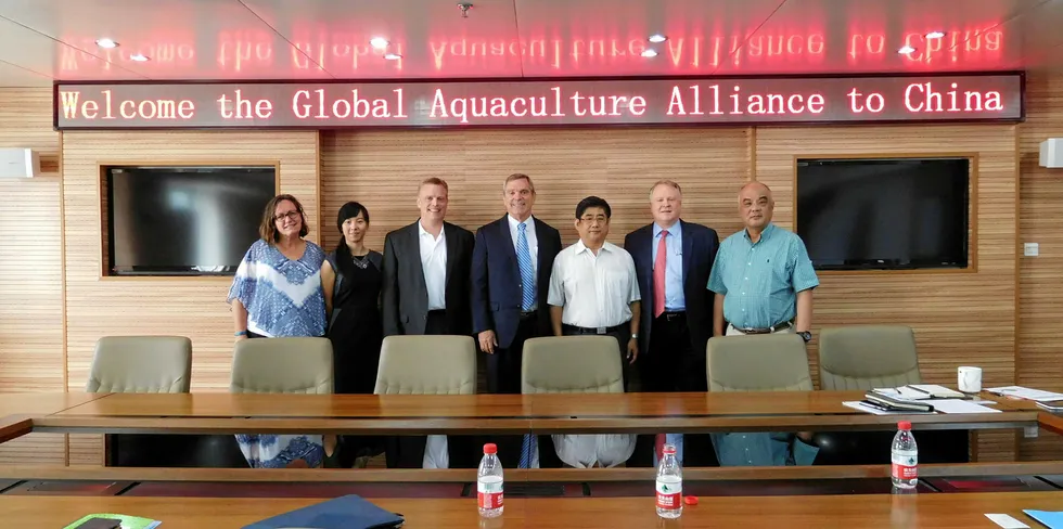 Jane Bi, second from left with GAA colleagues in China.
