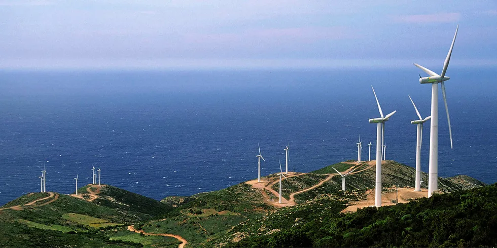 Iberdrola's Antia wind farm on the island of Evia