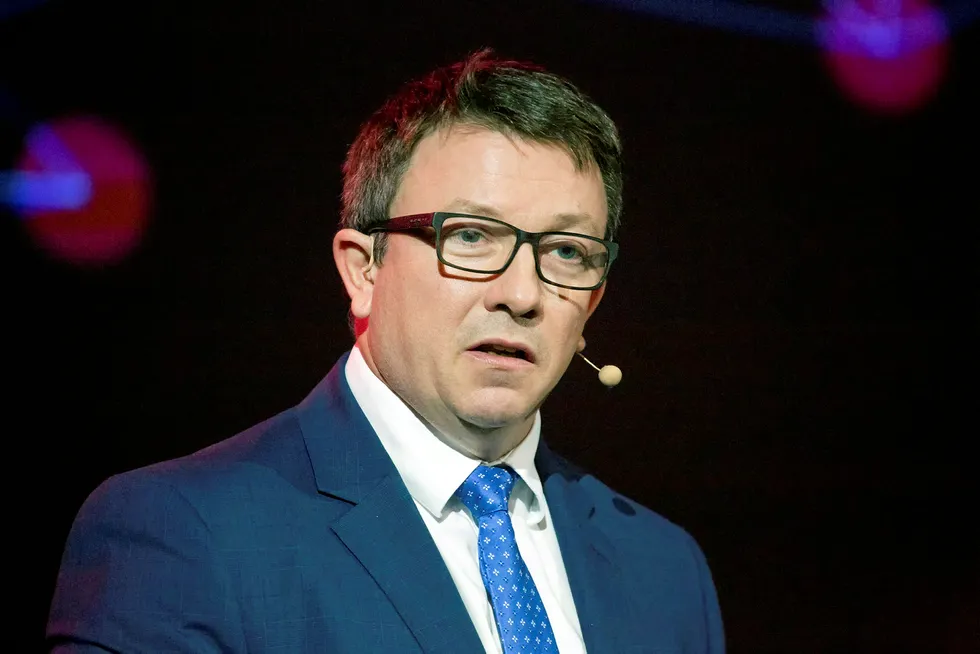Dispute: Aker BP's chief executive Karl Johnny Hersvik sees a Noaka development with first oil in 2024.
