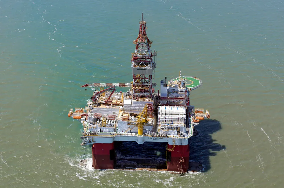 The semi-submersible drilling rig Catarina.