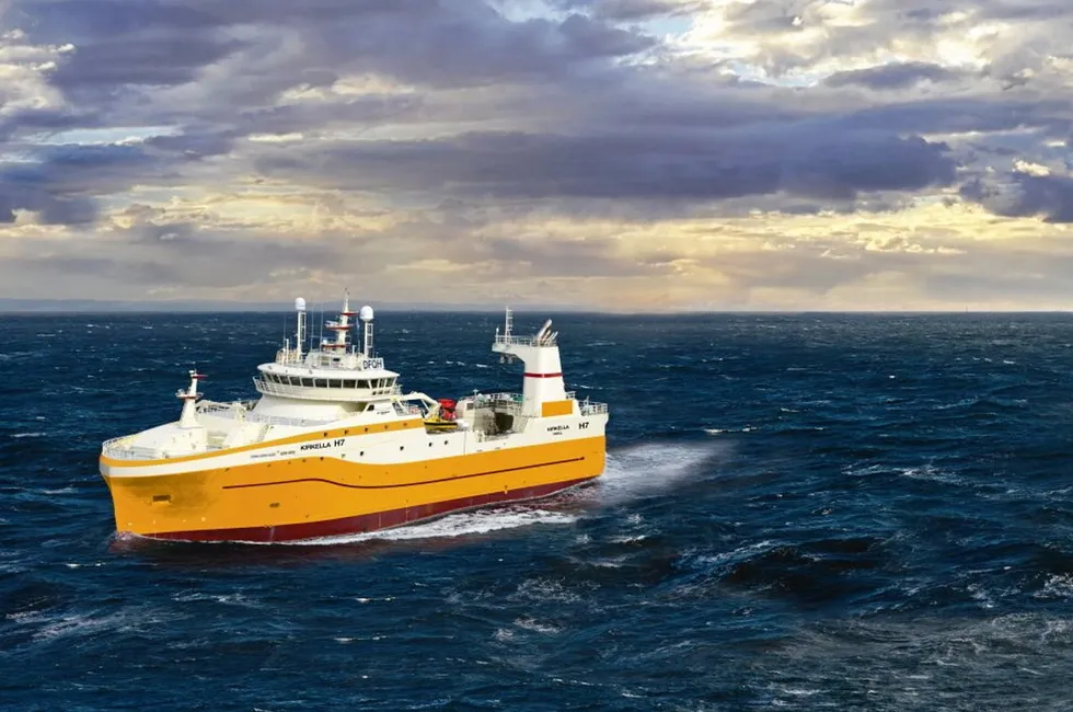 The Kirkella is catching quota, primarily cod, managed by the Northwest Atlantic Fisheries Organisation (NAFO).