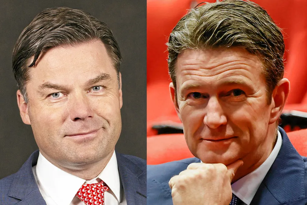 Head to head: TGS chief executive Kristian Johansen and PGS chief executive Rune Olav Pedersen.