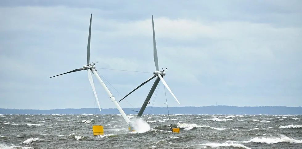 Aerodyn's part-scale Nezzy floating wind concept off Germany