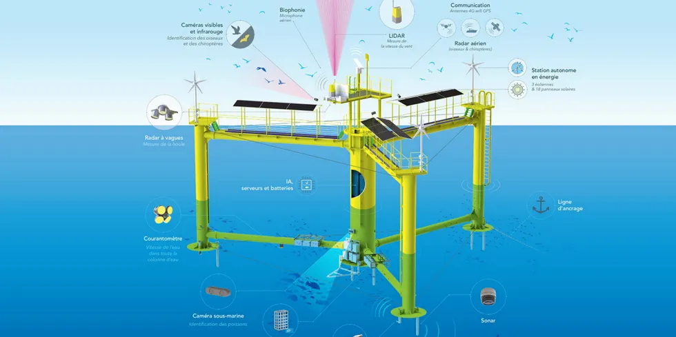 Image of the Ocergy data collection buoy.