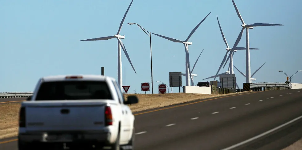 A wind farm in Texas