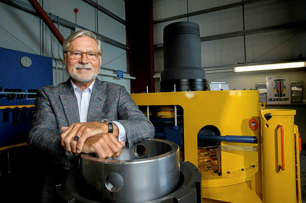 Reconstruction: Plexus Holdings chief executive Ben van Bilderbeek with a Python subsea wellhead