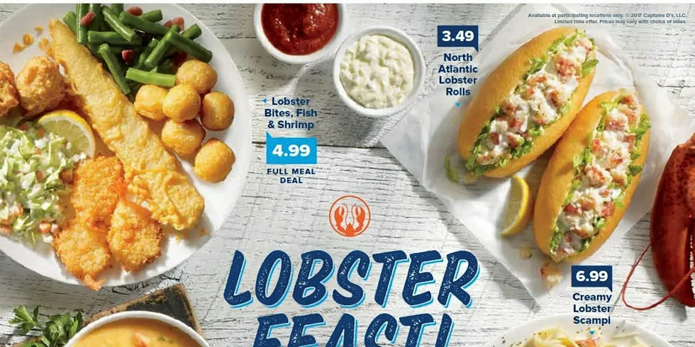 Fast-casual chain Captain D's is offering a wave of new lobster items during a limited-time offer.