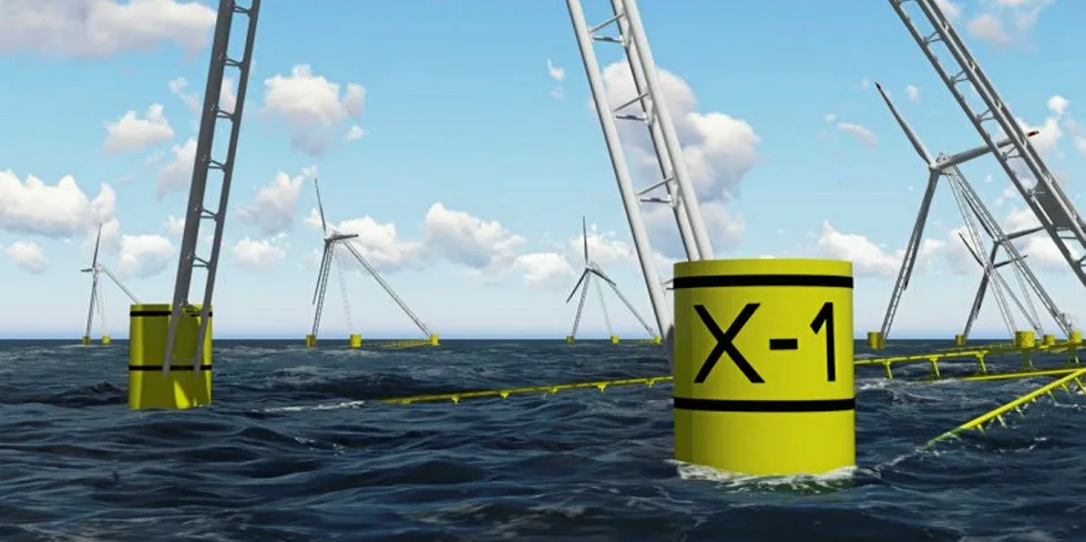A rendering of the X1 wind concept.