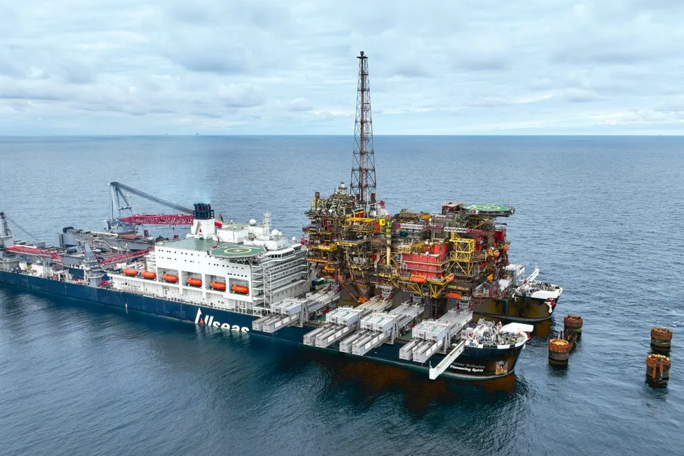 The giant Allseas heavy lift vessel, Pioneering Spirit