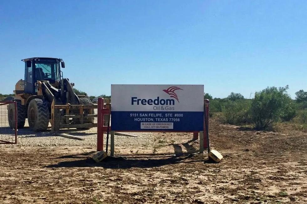 Shale spud: Freedom is drilling two wells in Texas