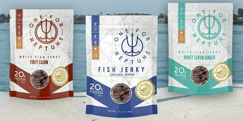 OneForNeptune is offering new Alaska pollock jerky snacks.