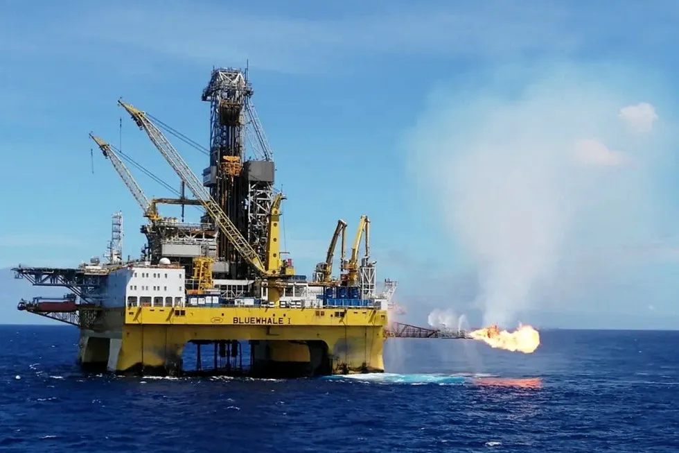 Gearing up: the semisub Bluewhale will soon be mobilised for the Lingshui drilling programme.