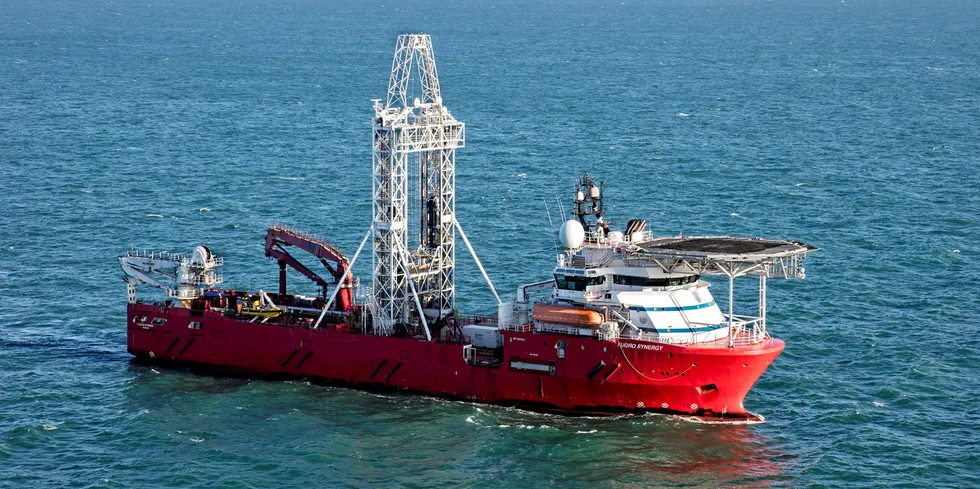 Fugro Synergy working on the Borssele windfarm deployment in the Netherlands