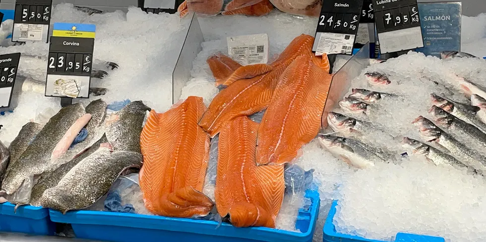 Norwegian salmon prices have eased further.