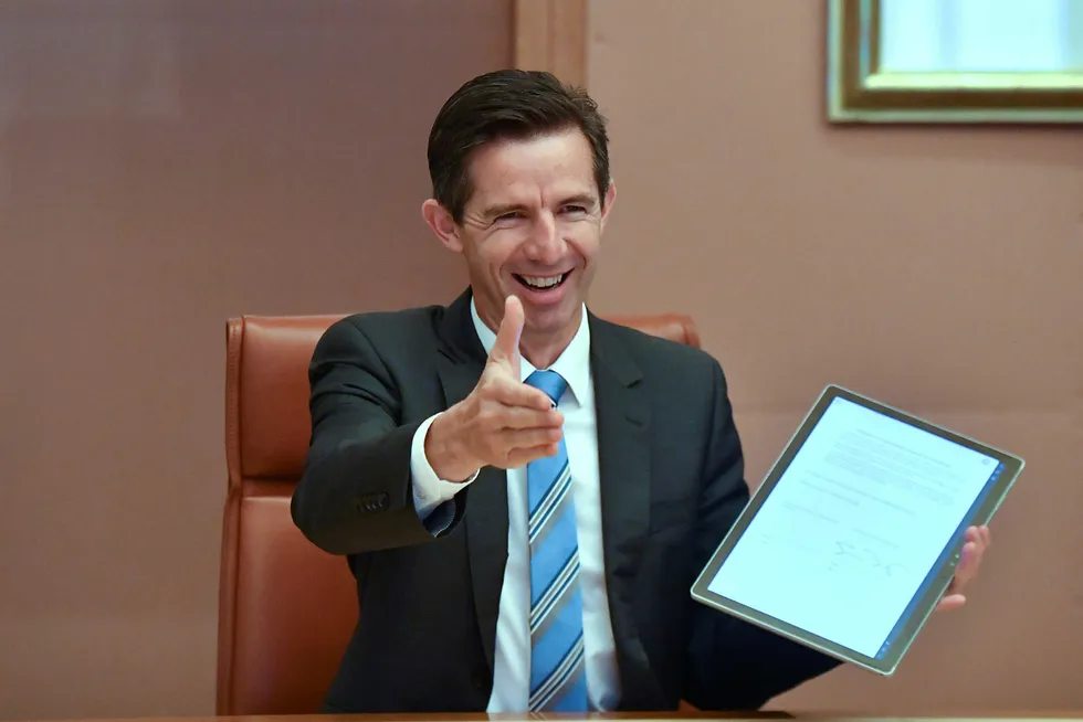 International collaboration: Australia's Trade Minister Simon Birmingham believes the agreement with Germany could potentially lead to billions of dollars in export earnings
