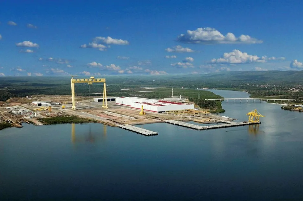 Bankruptcy protection sought: by the Enseada yard in Brazil