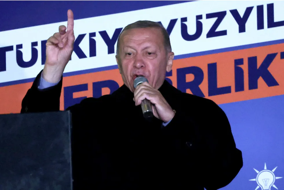In the spotlight: Turkish President Recep Tayyip Erdogan.