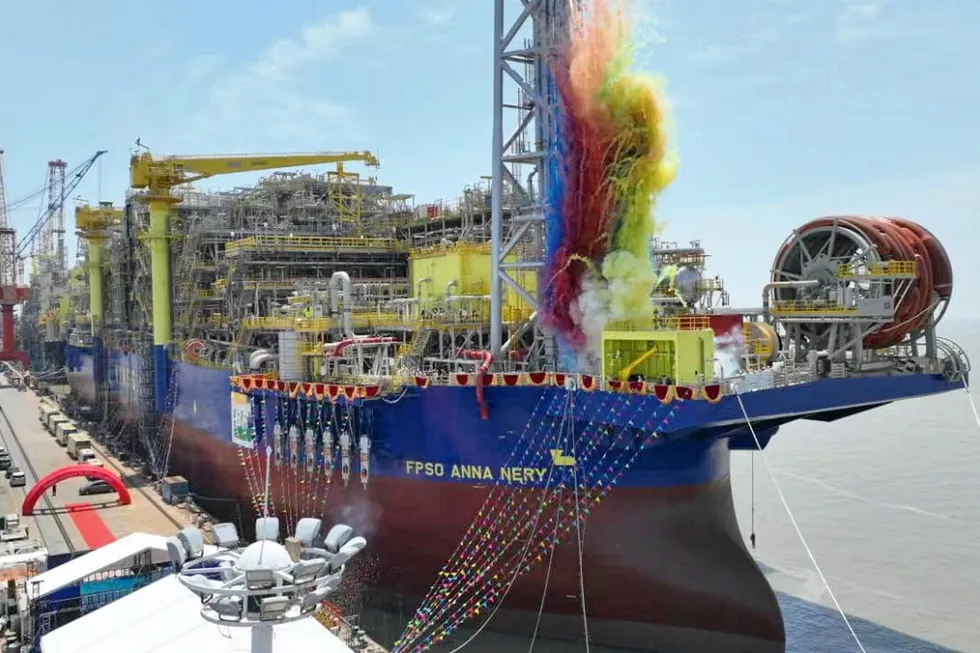 Celebration: Yinson has christened the Anna Nery FPSO