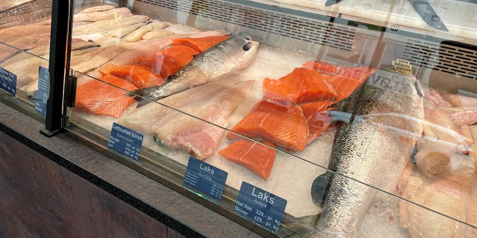 Weak demand is driving down prices for Norwegian farmed salmon.