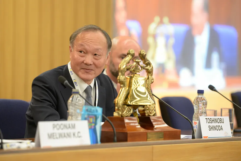 Winner: MOL's senior managing executive officer in charge of Europe and Africa regions, Toshinobu Shinoda.