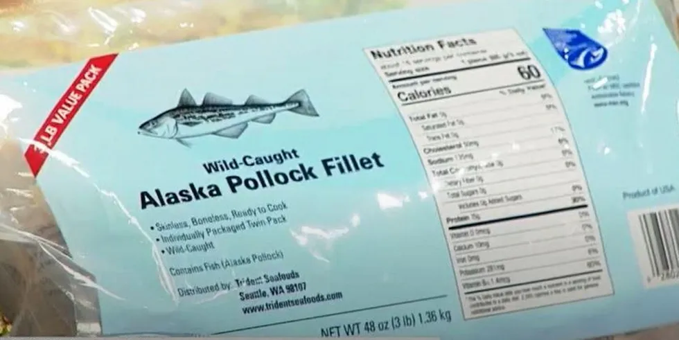 While Trident was awarded the majority of a recent USDA contract for frozen pollock fish sticks, the USDA said it was unable to fulfill an entire bid due to vendor constraints.