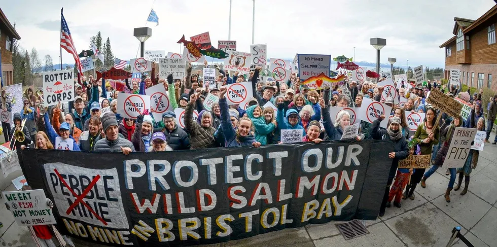 At a DEIS public hearing in Alaska last year, hundreds of people provided testimony on the mine's potential effects.