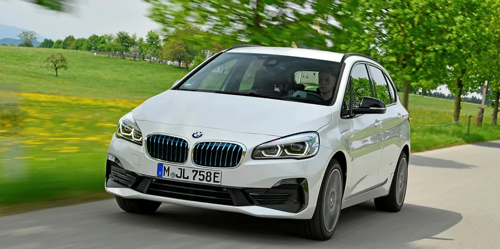 Electronic version of BMW passenger car powered by a lithium-ion battery