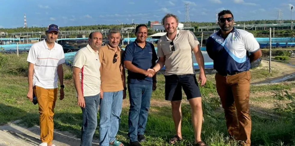 . Sea Fresh Commercial Director Sjoerd Ras (second from right) with members of the Taprobane team.