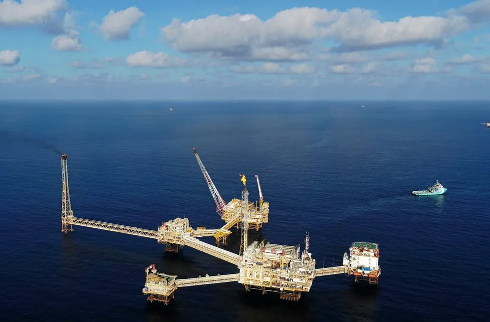 A production complex: operated by PTTEP in the Gulf of Thailand