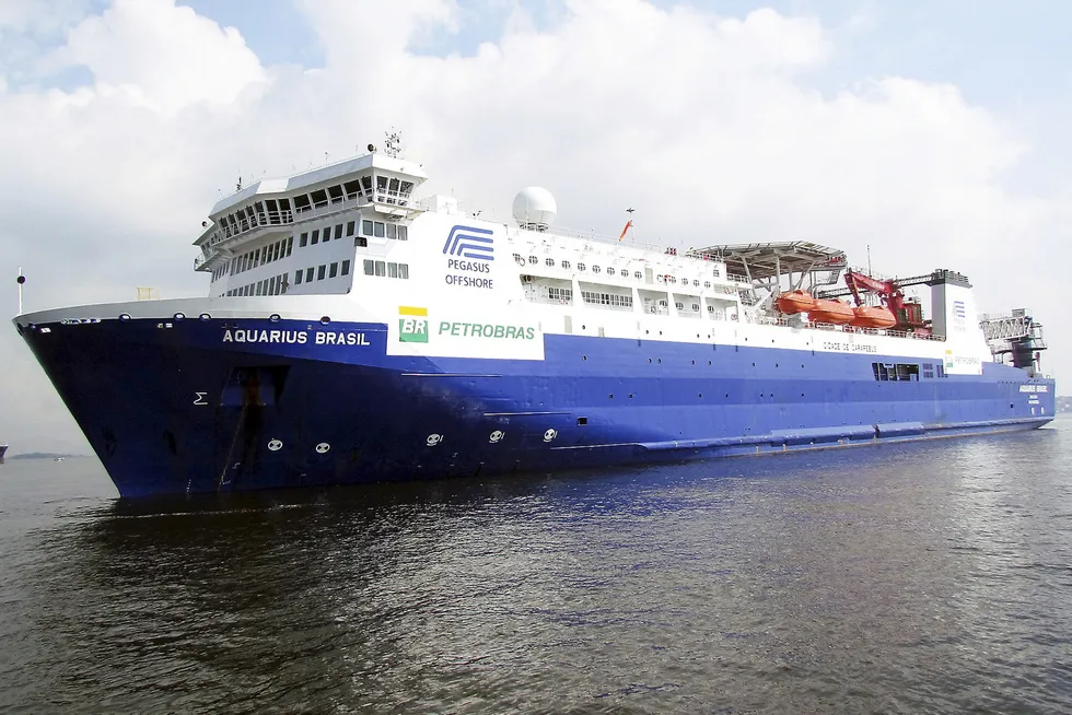 Out: the Aquarius Brasil accommodation and maintenance vessel.