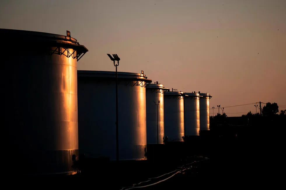 Oil price: Brent futures fell 73 cents, or 1.8%, to settle at $40.06 a barrel