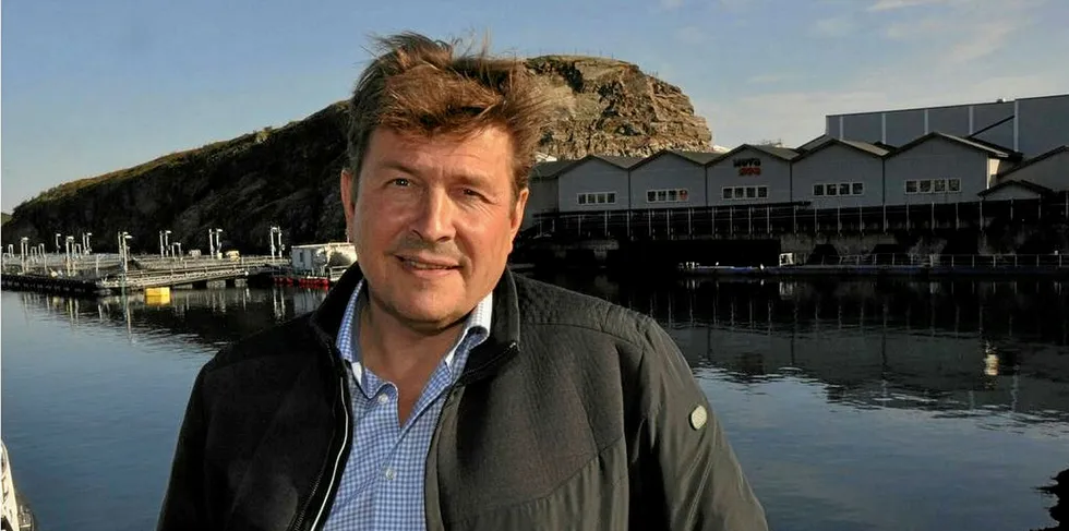 CEO Odd Strøm in Nova Sea at the slaughterhouse in Lovund.