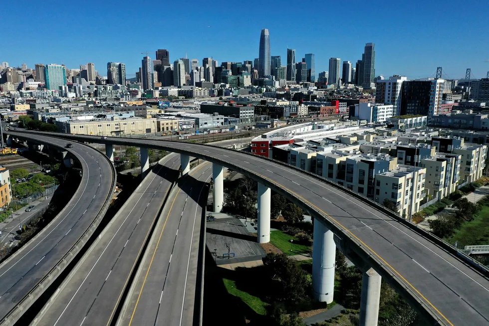 Empty highways: Travel, social distancing measures to stop the spread of coronavirus have cut sharply into energy demand