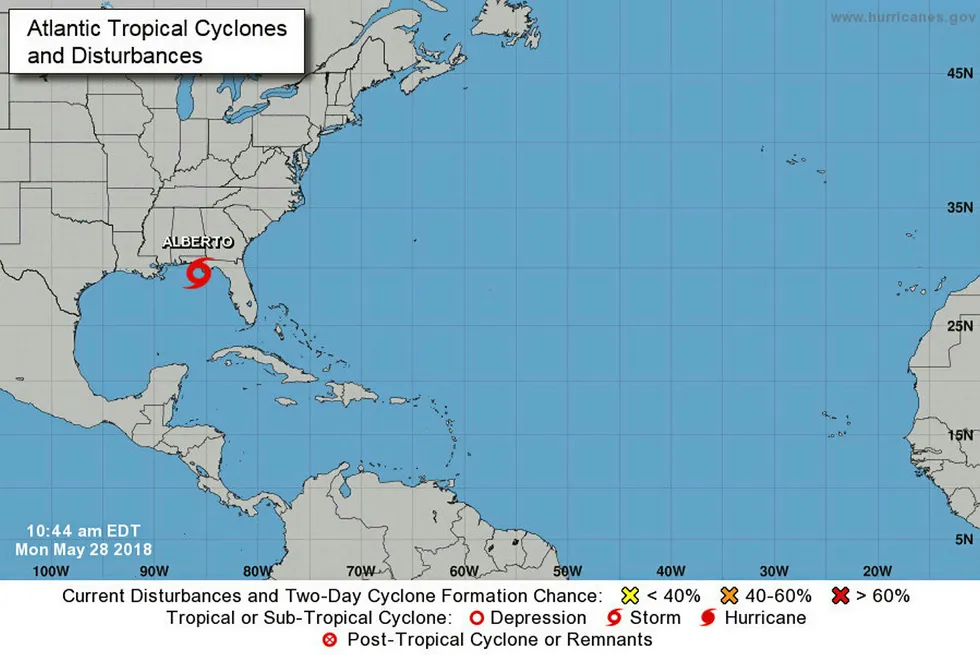 Alberto: storm expected to make landfall in Florida on Monday