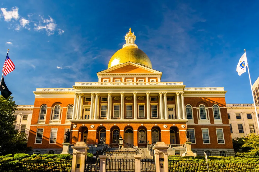 The Massachusetts State House in Boston. . Massachusetts Capito.