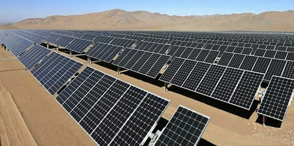 The 100MW Cafayete solar plant in Argentina, owned by Canadian Solar