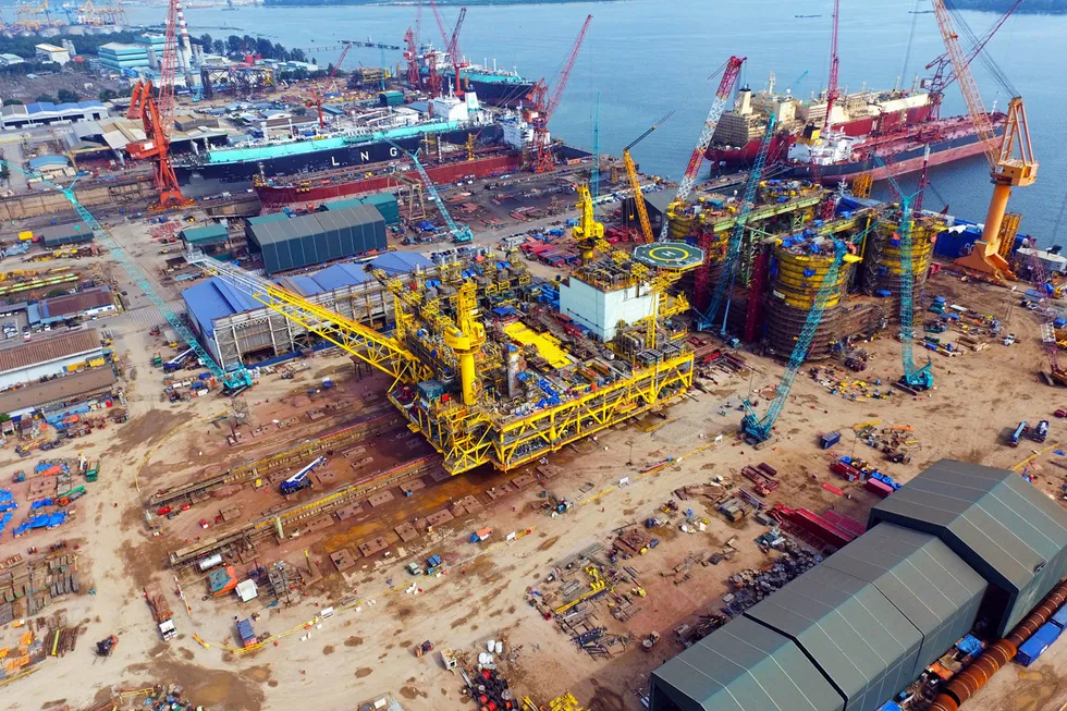 Busy times: at MMHE during Shell's Malikai project