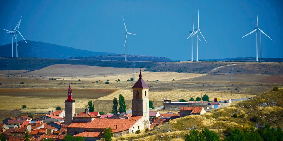 Wind farm near Maranchon, Spain