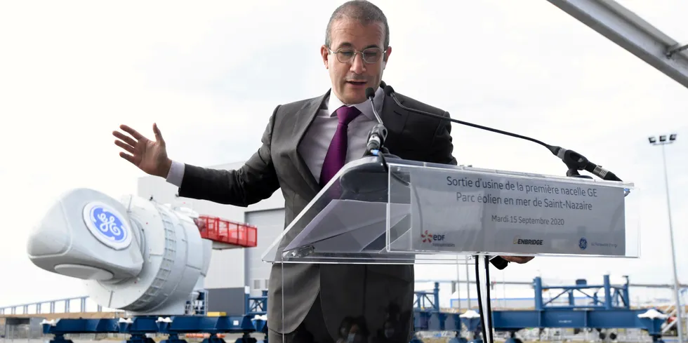 CEO of EDF Renewables Bruno Bensasson. The Newcastle swoop is its first offshore wind foray Down Under.