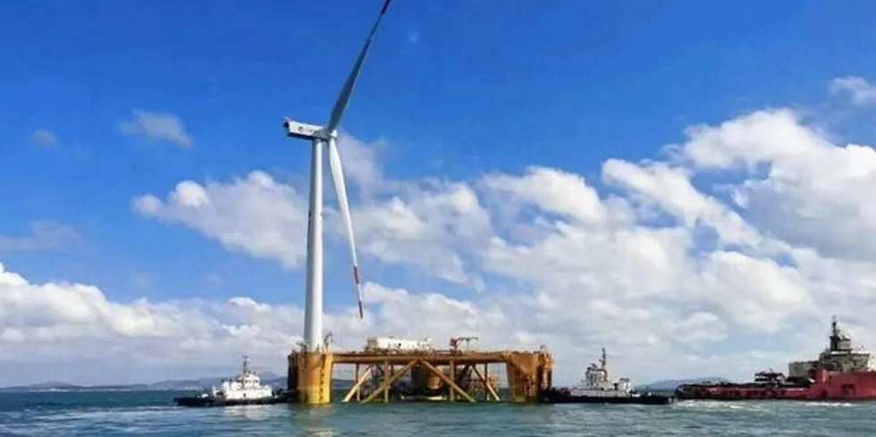 The facility is located off Nanri Island in Fujian Province, China.