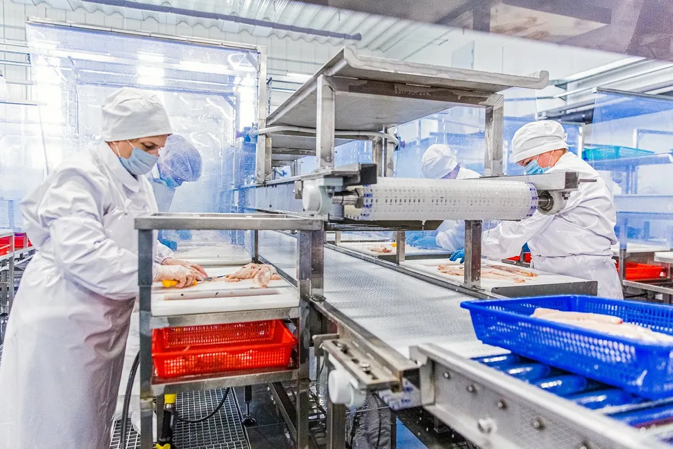 Russian Fishery Company's pollock factory in Primorye.