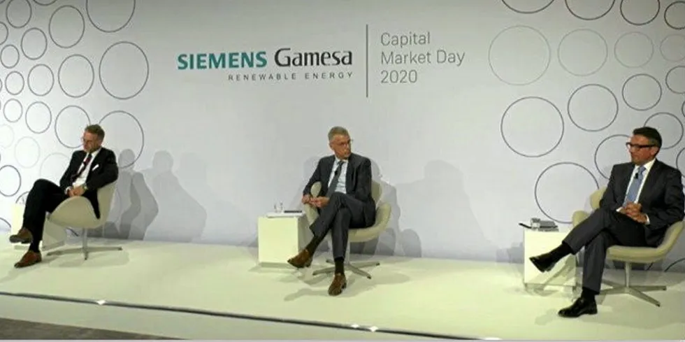 Outgoing Siemens Gamesa CEO Andreas Nauen at the OEM's 2020 Capital Market Day