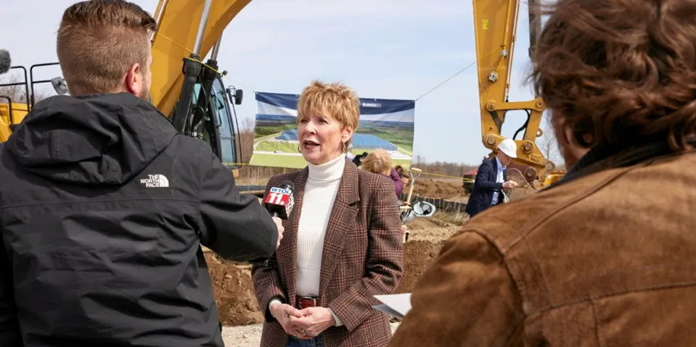 Sylvia Wulf, CEO of GM salmon producer AquaBounty said the facility will serve as a model for the aquaculture industry.