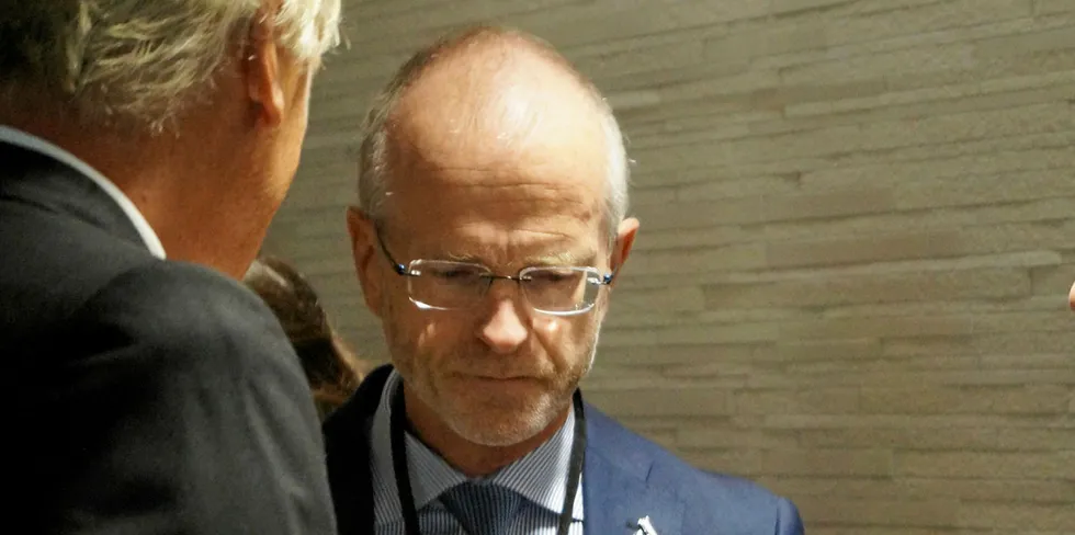 Holberg Fondene Co-Founder and Portfolio Manager Hogne Tyssoy at IntraFish's Seafood Investor Forum in London, 2019.