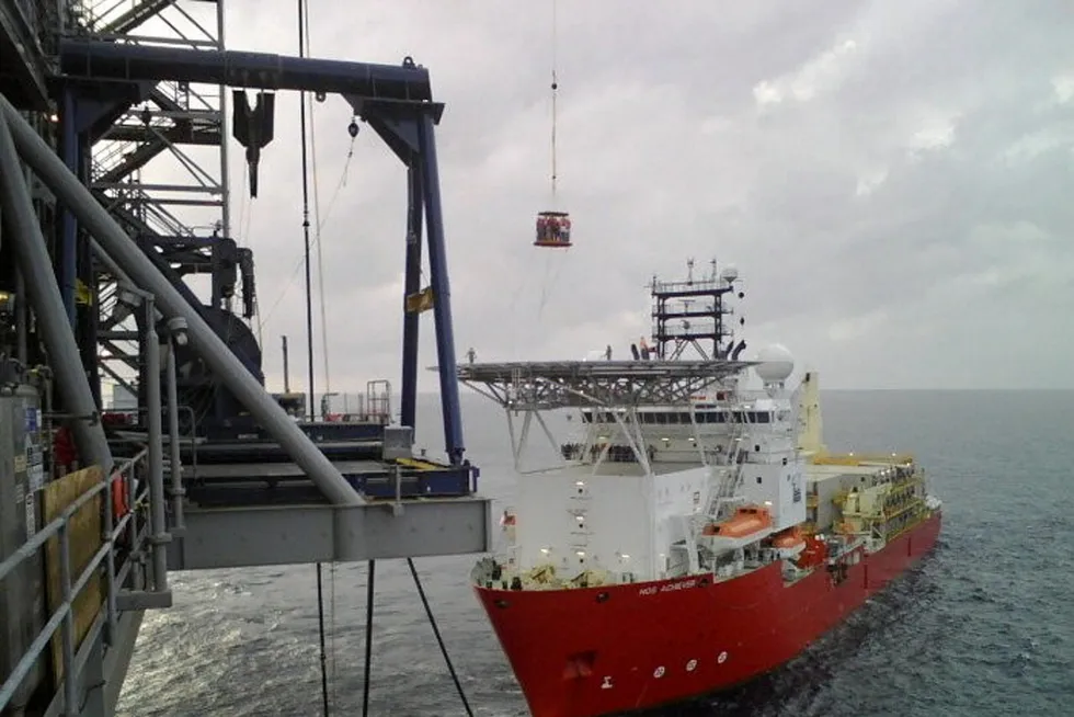 Ambitious: Hornbeck Offshore Services already has a vessel — the HOS Achiever shown here at the Perdido field in the US Gulf of Mexico — that serves as a flotel.