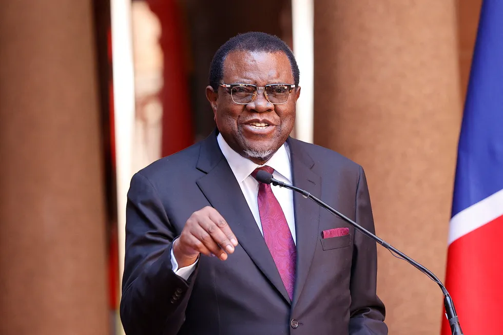 Upstream nexus: Namibian President Hage Geingob.
