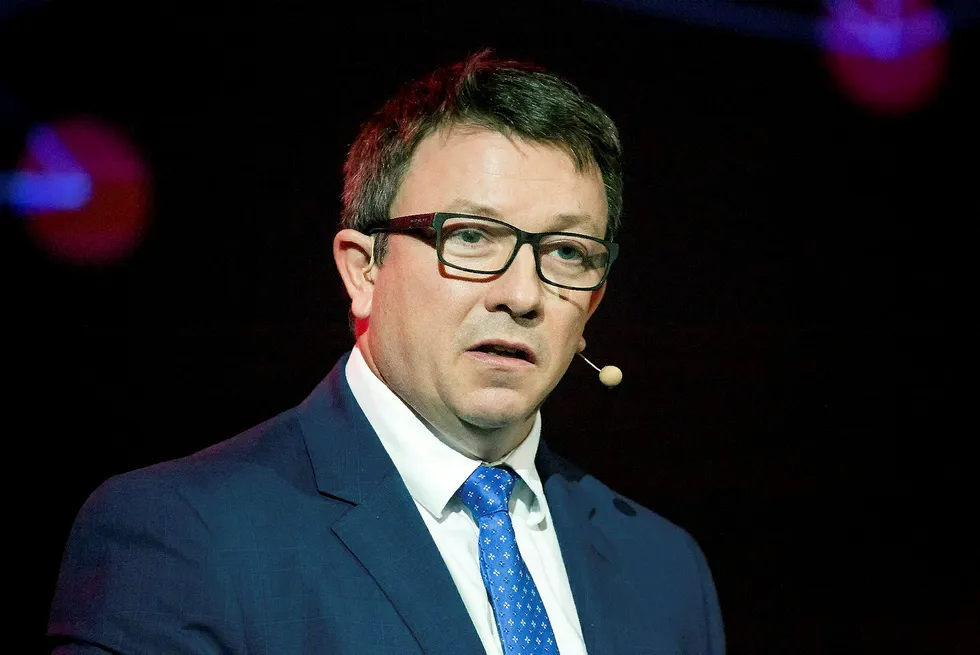 Promoting hub solution: Aker BP chief executive Karl Johnny Hersvik.