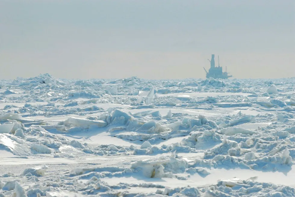 Future wells: the Orlan platform at Sakhalin 1 off Russia