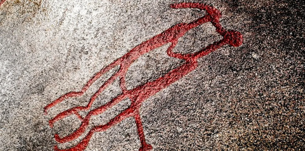 Pre-historic rock carvings at Vitlycke in Sweden.